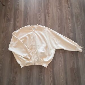 large Zara Cream Bomber Jacket for Women ( like new - worn 2 times)